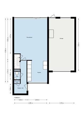 Floorplan - Overakker 61, 4614 GZ Bergen op Zoom